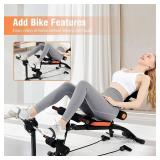 $105 Abdominal Workout Bench Adjustable Sit-Up Machine with Leg Lock