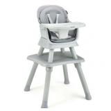 $190 Babyjoy 8-in-1 Baby High Chair Convertible Booster Seat Tray Gray