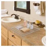 $68 24 24 in Oversized Clear Acrylic Ottoman Tray with Handles