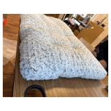 KSIIA Washable Dog Bed Deluxe Plush Crate Bed 35x23 Gray