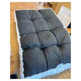 KSIIA Washable Dog Bed Deluxe Plush Crate Bed 35x23 Gray