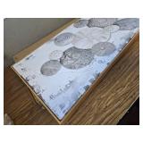 $90 Floral Rustic Wall Art - Brown & Grey Canvas 20x40 Framed