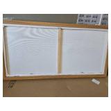 $90 Floral Rustic Wall Art - Brown & Grey Canvas 20x40 Framed