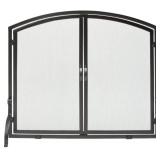 $210 UniFlame S-1064 Large Panel Black Wrought Iron Fireplace Screen