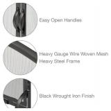 $210 UniFlame S-1064 Large Panel Black Wrought Iron Fireplace Screen