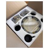 $99 Stoneware 16-Piece Dinnerware Set for 4, Plates, Bowls, Mugs, Blue