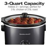 $59 Hamilton Beach 3-Quart Slow Cooker, Dishwasher-Safe Crock & Lid