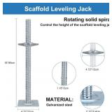 $70 Yzzwer 18in Scaffold Leveling-Jack Galvanized Rod Feet, 4 Pack