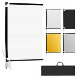 $80 WELLMAKING 36x27 Reflector Flag, 5-in-1 Collapsible Diffuser
