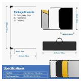 $80 WELLMAKING 36x27 Reflector Flag, 5-in-1 Collapsible Diffuser