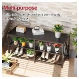 $50 TV Stand for TVs Up to 60 in, 43" Long Console, 3-Tier Storage