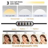 $80 Lash Light Ring Lantern for Eyelash Tech Half-Moon LED Lamp White