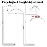 $80 Lash Light Ring Lantern for Eyelash Tech Half-Moon LED Lamp White