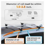 $50 TANX Roof Rack Cross Bars with 4 Anti-Theft Locks, 200lb Capacity