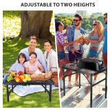 2x1.3 ft Folding Camping Table, Grill Table for Outdoor BBQ
