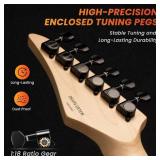 $114 39" Solid Body Electric Guitar Kit, Bone Nut, 24 Frets, Sunburst