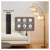 $130 Gold Arc Floor Lamp with Remote, 3 Light Dimmable 80" Tree Lamp