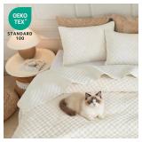 $46 Velvet Quilt Set King Size - All-Season Bedding with 2 Shams