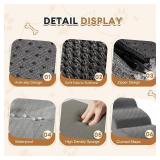 Romrol Dog Stairs Ramp for Beds/Couches, 3-Tier, 15.7 H, Grey