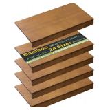 $95 Bamboo Wire Shelf Covers for Pantry/Closet (4pcs, 24x12)