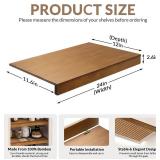 $95 Bamboo Wire Shelf Covers for Pantry/Closet (4pcs, 24x12)