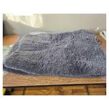 Toneed Fluffy Area Rug 4 x 6 ft Gray Shaggy Rug