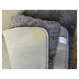 Toneed Fluffy Area Rug 4 x 6 ft Gray Shaggy Rug