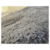 Toneed Fluffy Area Rug 4 x 6 ft Gray Shaggy Rug