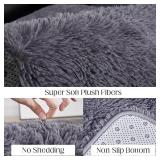 $48 6x9 Grey Rugs - Soft Shaggy Area Rug for Living Room, Anti-Skid