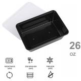 50-Pack 26oz Meal Prep Containers with Lids, Reusable, Stackable