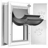 $200 Petoasis 3-Flaps Dog Door for Wall, Rust-Proof Aluminum Frame