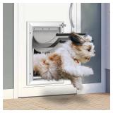 $200 Petoasis 3-Flaps Dog Door for Wall, Rust-Proof Aluminum Frame