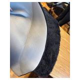 Ophanie Round Rug 6ft Black Circle Area Rug, Plush Shag Carpet