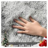 $70 Ophanie Tie-Dyed Grey & White 8x10 Area Rug for Living Room