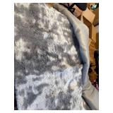$70 Ophanie Tie-Dyed Grey & White 8x10 Area Rug for Living Room