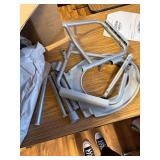 $54 HOMLAND 3-in-1 Bedside Commode Chair, 7.5 Qt, 350 lb, Silver