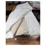 $220 White Washable Faux Fur Area Rug - 8x10, Fluffy Boho Rectangle