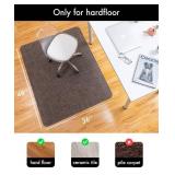 $46 Office Chair Mat for Hardwood Floor 36x48" Dark Walnut