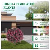 $57 Set of 2 Artificial Rose Boxwood Topiary Balls for Outdoor, 22"