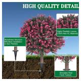 $57 Set of 2 Artificial Rose Boxwood Topiary Balls for Outdoor, 22"