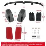 $80 Universal 54in Rear Spoiler, Seagull PRO Matte Black, Sedan Trunk
