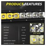 $96 42-Inch Curved LED Light Bar, 300W Flood/Spot Combo, 52,000LM