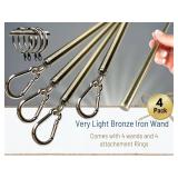 $55 46 in Light Bronze Iron Curtain Pull Wand (4 Pack) Drapery Rod