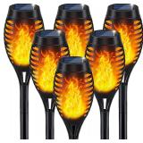 IkeeRuic Solar Torch Lights Outdoor with Flickering Flame