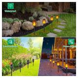 IkeeRuic Solar Torch Lights Outdoor with Flickering Flame