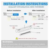 Romwish 24in T8 LED Tube 10W, 1120LM, 5000K, Type A+B, 4-Pack