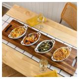 $60 Acacia Serving Board with Handles, 36x12in Charcuterie Platter