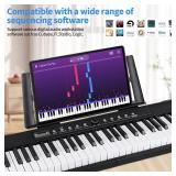 $115 88-Key Semi-Weighted Keyboard Digital Piano with Stand & MIDI