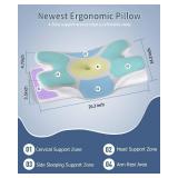Cervical Neck Pillow for Pain Relief, Ergonomic Memory Foam