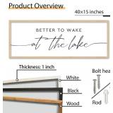 $46 SRSZHIYUE Better To Wake At The Lake Wall Decor 40x15 Wood Framed